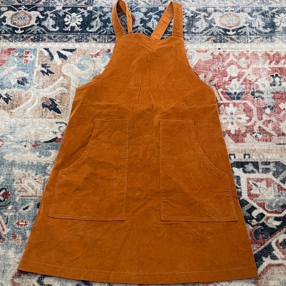 Madewell Terra Cotta Pinafore Dress
